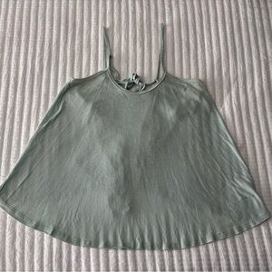 We The Free Sage Green Swing Cami with Tie-Back